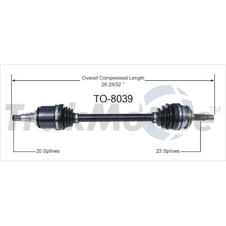 Surtrack Axle Cv Axle Shaft, To-8039 TO-8039
